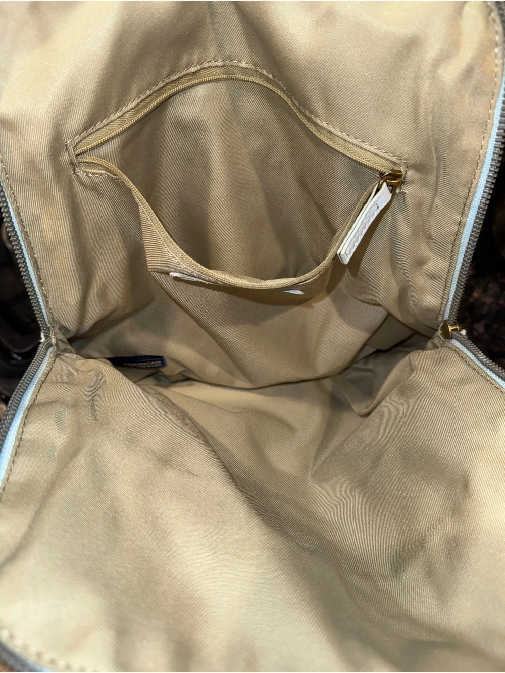 American Leather Light Blue Leather Backpack